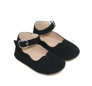 Black Suede Mary Janes