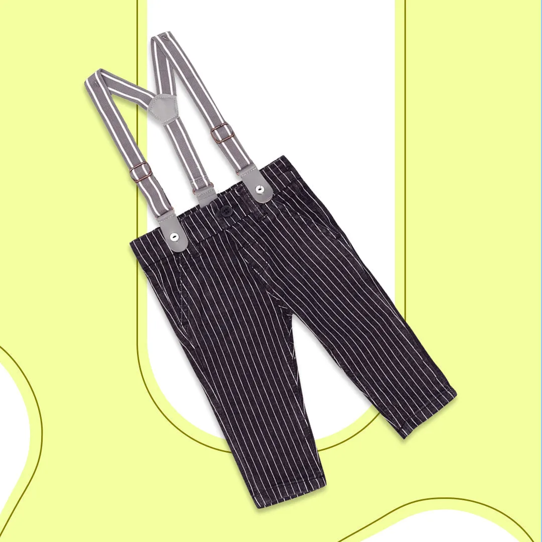 Black Suspenders Trousers