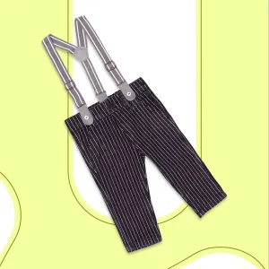 Black Suspenders Trousers