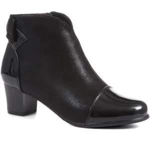 Block-Heeled Wide Ankle Boots - WLIG26000 / 310 506