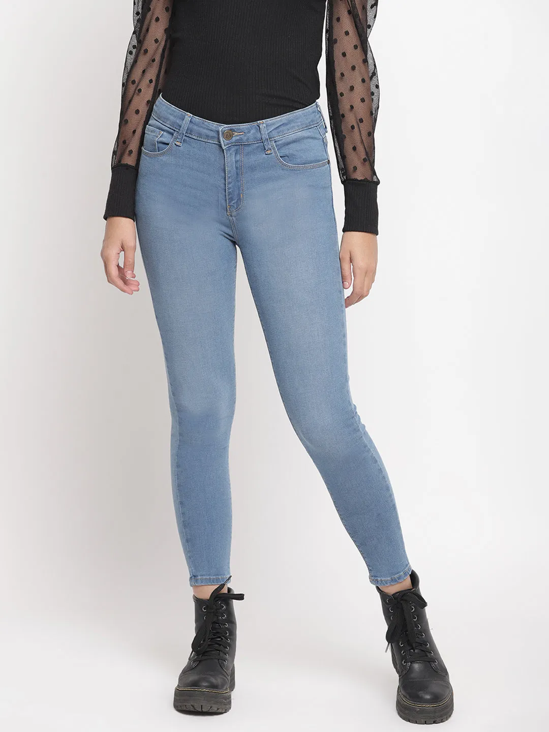 Blue Mid Super Skinny Jeans