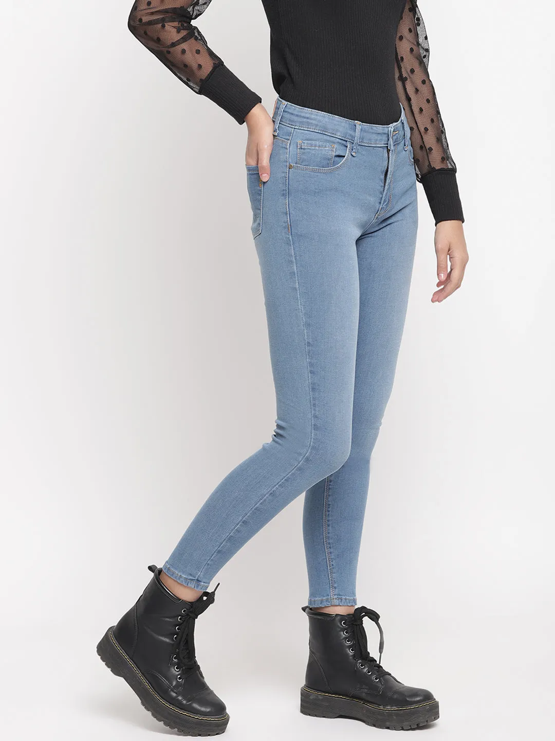 Blue Mid Super Skinny Jeans