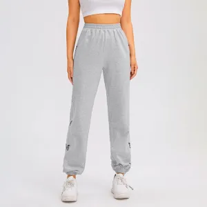 Elastic Waist Butterfly Print Joggers