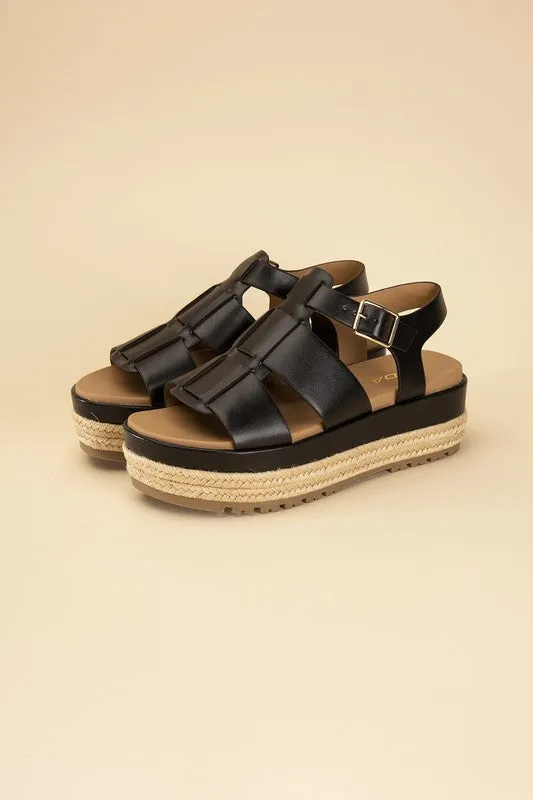 Espadrille Fusion Gladiator Flatform Sandals