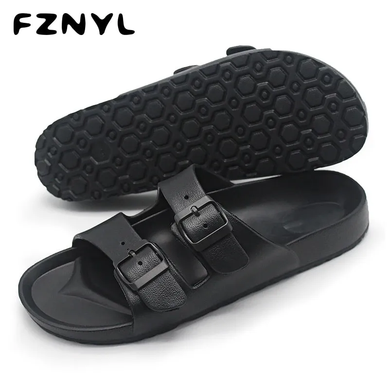 FZNYL Men Sandals 2020 Summer Beach Outdoor Casual Shoes Male Black Indoor Slippers Flip Flops Footwear Big Size Sandalias