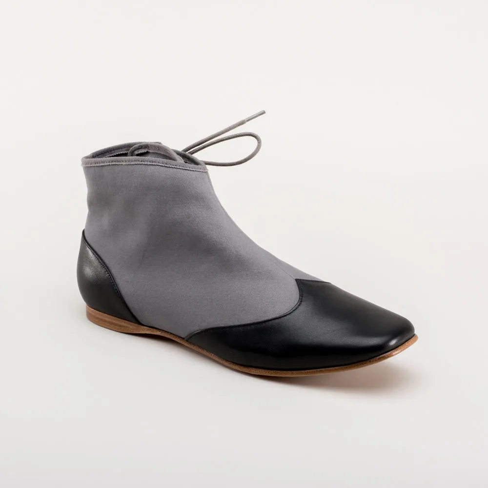 Keckley Women's Victorian Side-Lace Boots (Grey/Black)