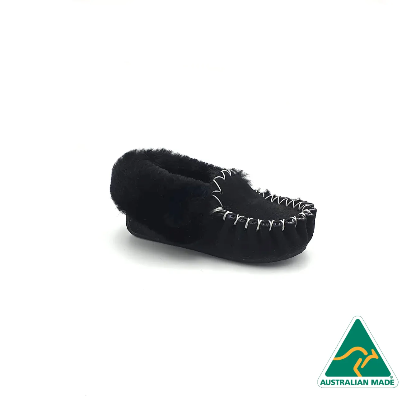 Kid's Black Moccasins