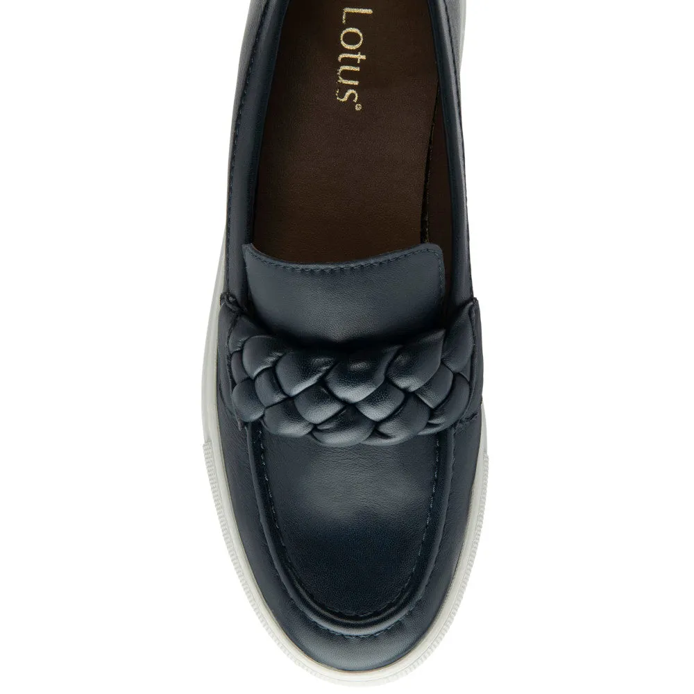 Lotus Bertie Navy Loafers