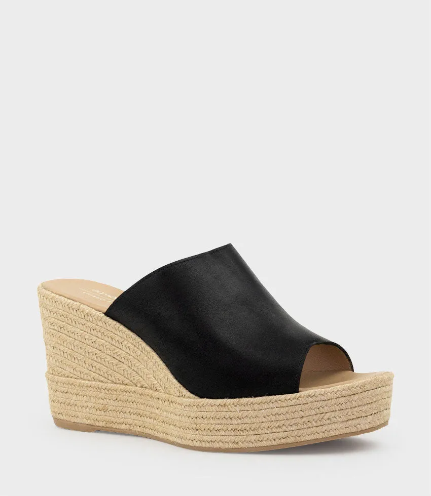 MILARA Slide Espadrille in Black
