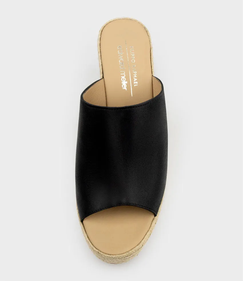 MILARA Slide Espadrille in Black