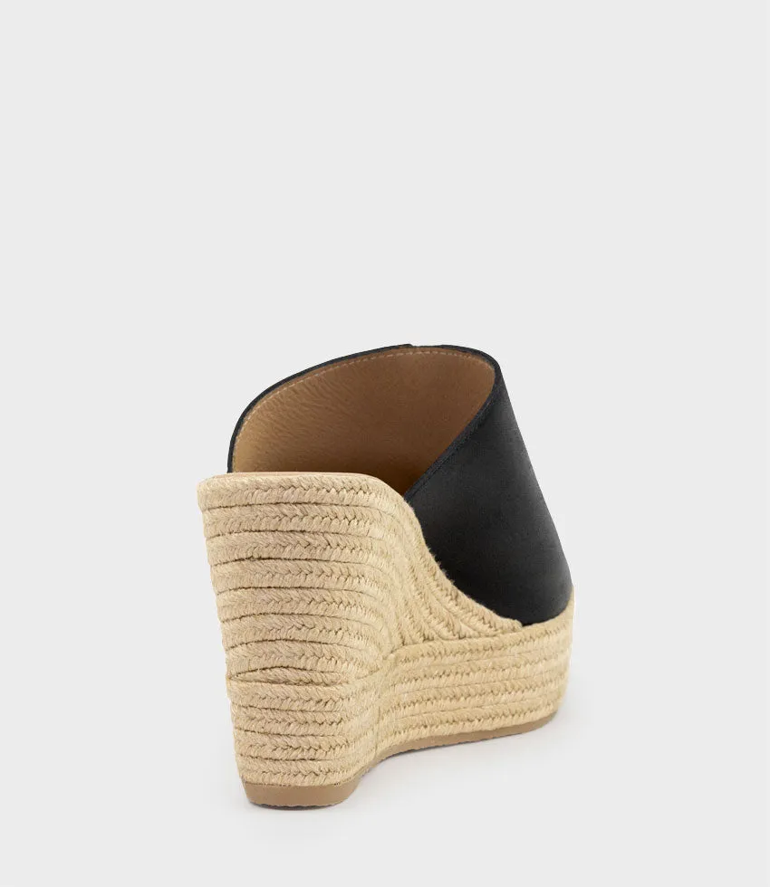 MILARA Slide Espadrille in Black