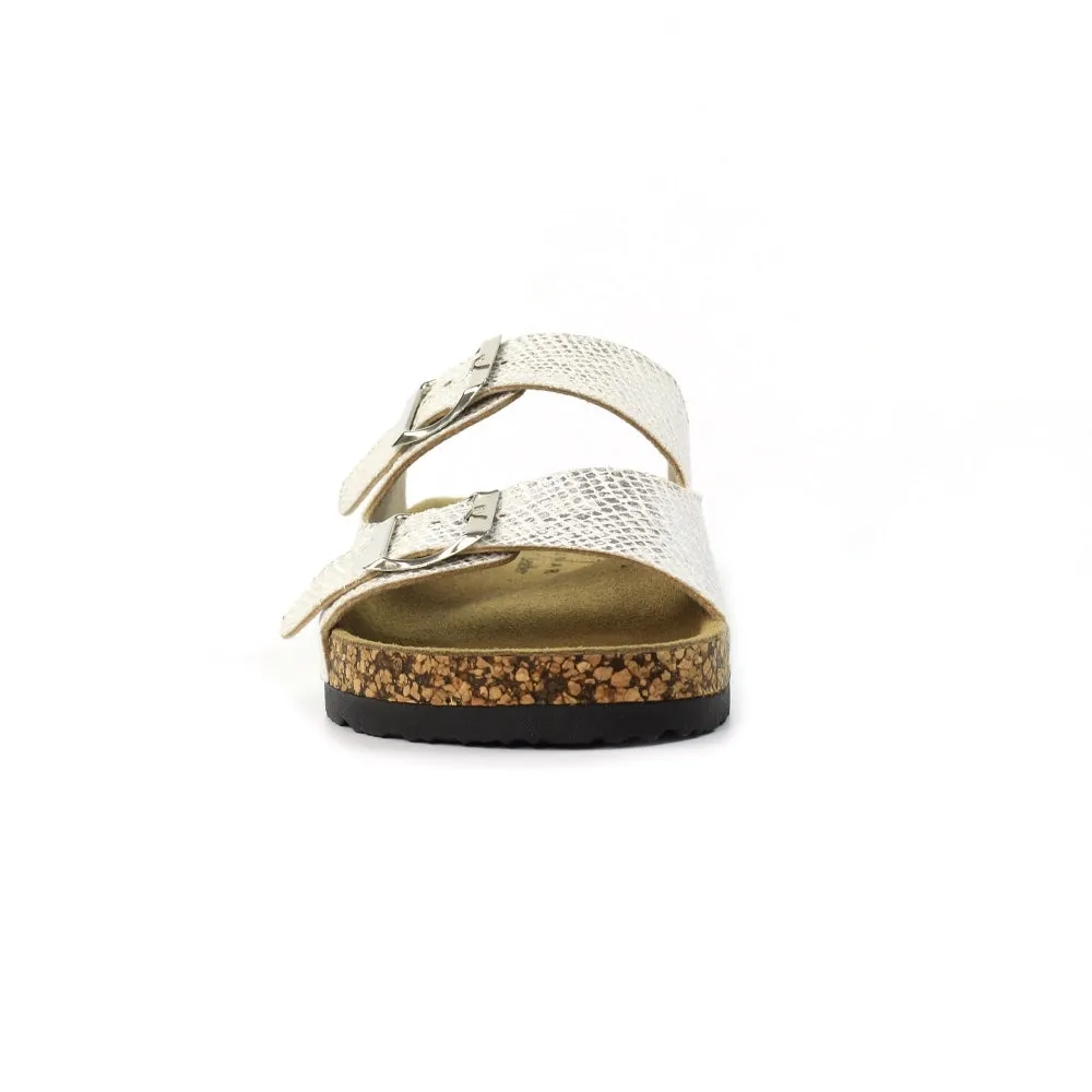 Mykonos Silver Snake Sandals