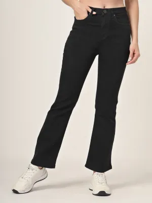 Style Quotient Women Black Boot Cut High Rise Stretchable Jeans