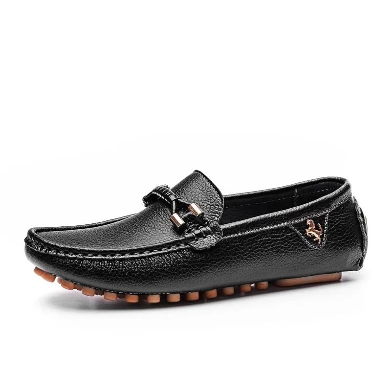 White Loafers for Men Slip on Shoes Driving Flats Casual Moccasins