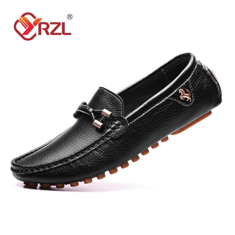 White Loafers for Men Slip on Shoes Driving Flats Casual Moccasins
