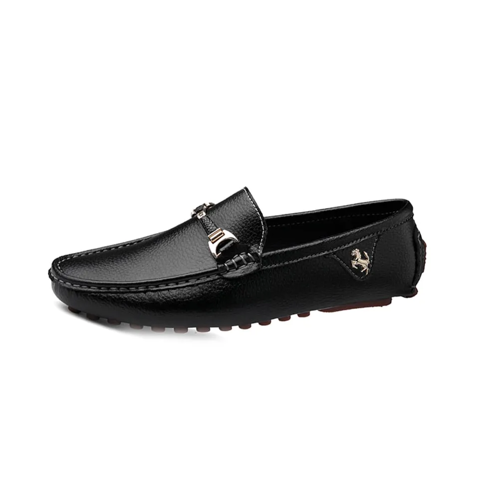 White Loafers for Men Slip on Shoes Driving Flats Casual Moccasins