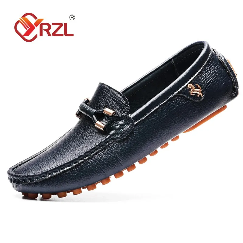 White Loafers for Men Slip on Shoes Driving Flats Casual Moccasins