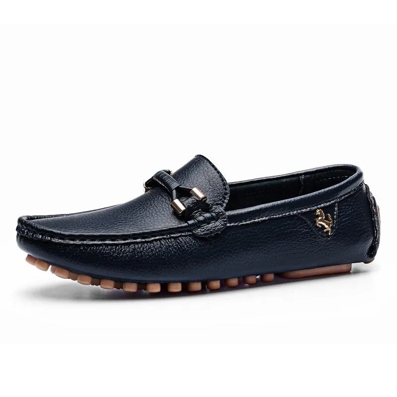 White Loafers for Men Slip on Shoes Driving Flats Casual Moccasins